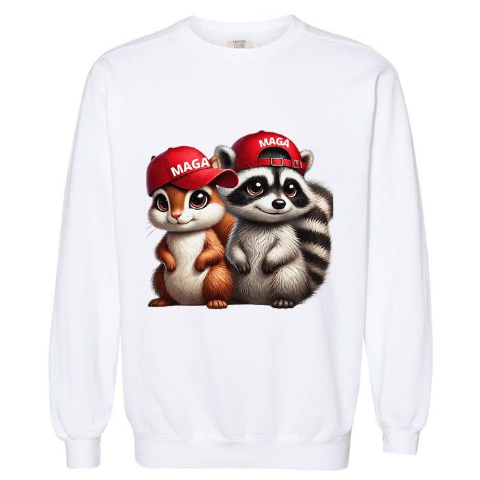 Maga Star Peanut The Squirrel & Fred The Raccoon Garment-Dyed Sweatshirt