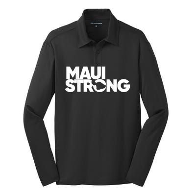 Maui Strong Pay For Maui We Stay With Hawaii Silk Touch Performance Long Sleeve Polo