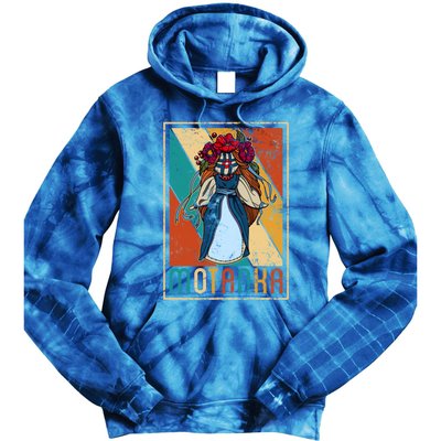 Motanka Salvic Paganism Tourist Magical Souvenir Flower Doll Funny Gift Tie Dye Hoodie