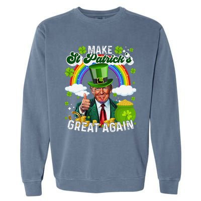 Make St Patricks Day Great Again Funny Trump Garment-Dyed Sweatshirt