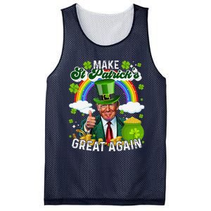 Make St Patricks Day Great Again Funny Trump Mesh Reversible Basketball Jersey Tank