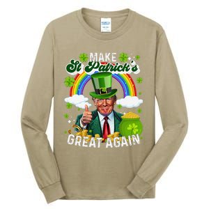 Make St Patricks Day Great Again Funny Trump Tall Long Sleeve T-Shirt