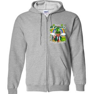 Make St Patricks Day Great Again Funny Trump Full Zip Hoodie