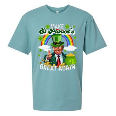 Make St Patricks Day Great Again Funny Trump Sueded Cloud Jersey T-Shirt