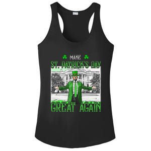 Make St PatrickS Day Great Again Trump Shamrock Irish Funny Ladies PosiCharge Competitor Racerback Tank