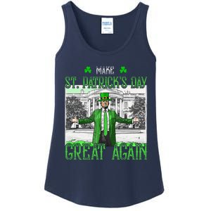 Make St PatrickS Day Great Again Trump Shamrock Irish Funny Ladies Essential Tank