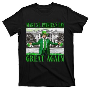 Make St PatrickS Day Great Again Trump Shamrock Irish Funny T-Shirt