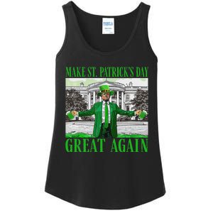 Make St PatrickS Day Great Again Trump Shamrock Irish Funny Ladies Essential Tank