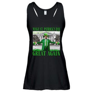 Make St PatrickS Day Great Again Trump Shamrock Irish Funny Ladies Essential Flowy Tank