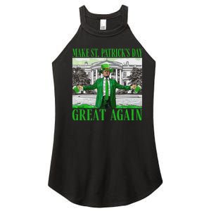 Make St PatrickS Day Great Again Trump Shamrock Irish Funny Women's Perfect Tri Rocker Tank