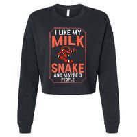 Milk Snake Pet Care Tank Reptile Cropped Pullover Crew