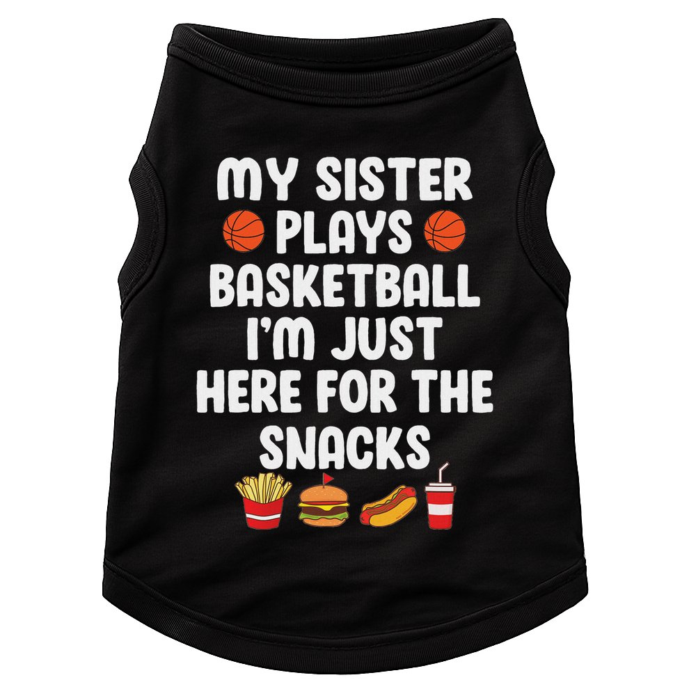 My Sister Plays Basketball Sister Of A Basketball Player Doggie Tank