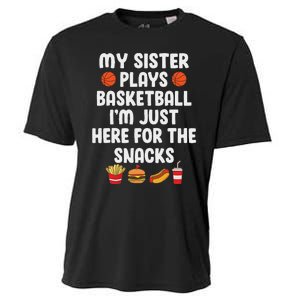 My Sister Plays Basketball Sister Of A Basketball Player Cooling Performance Crew T-Shirt