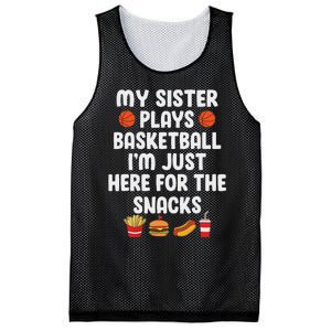 My Sister Plays Basketball Sister Of A Basketball Player Mesh Reversible Basketball Jersey Tank