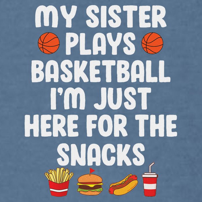 My Sister Plays Basketball Sister Of A Basketball Player Garment-Dyed Sweatshirt
