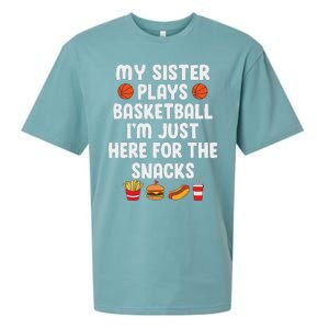 My Sister Plays Basketball Sister Of A Basketball Player Sueded Cloud Jersey T-Shirt