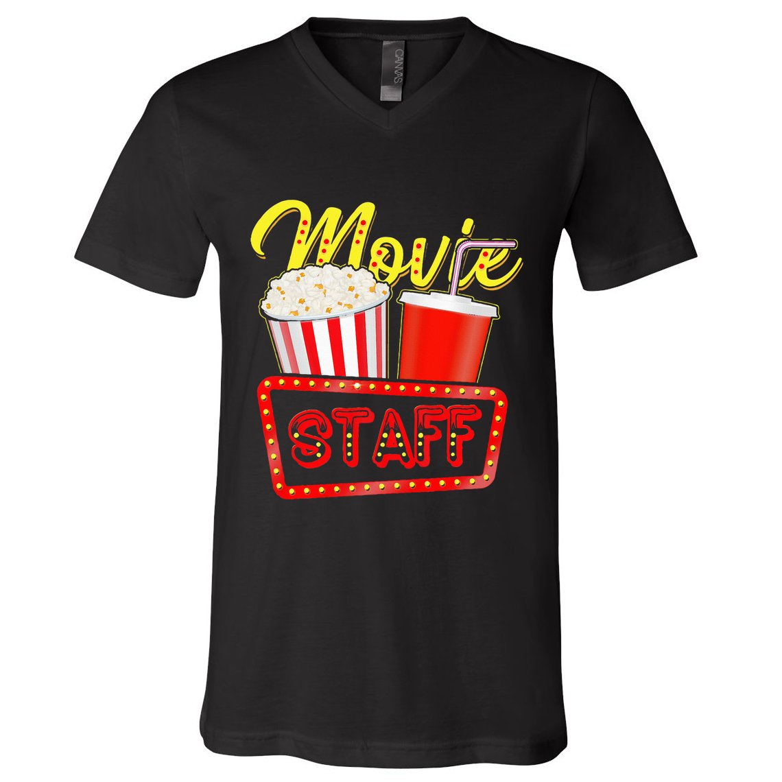 Movie Staff Party Night Behind The Scenes Awesomeness V-Neck T-Shirt