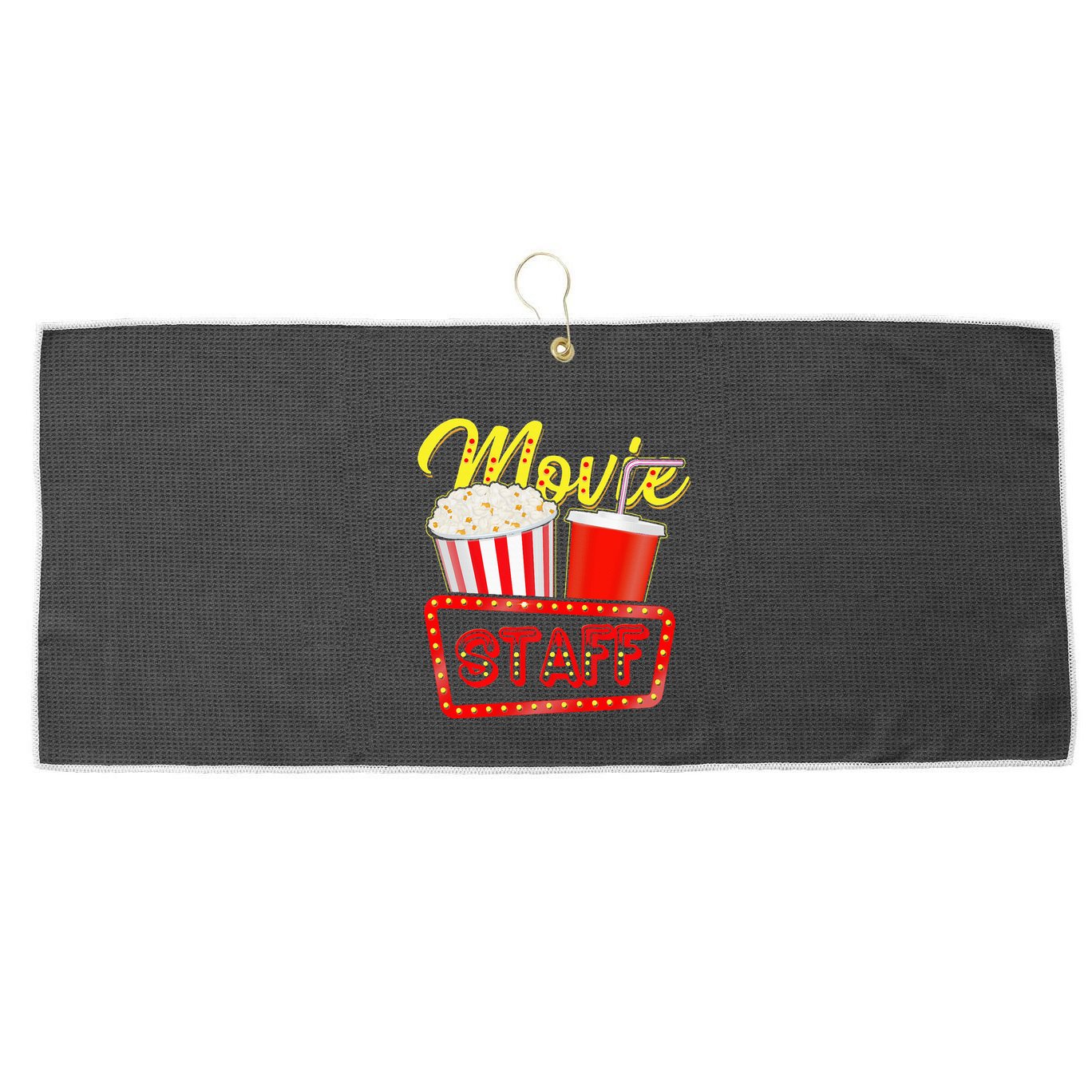 Movie Staff Party Night Behind The Scenes Awesomeness Large Microfiber Waffle Golf Towel