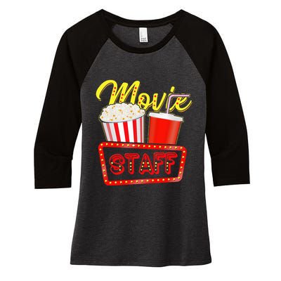 Movie Staff Party Night Behind The Scenes Awesomeness Women's Tri-Blend 3/4-Sleeve Raglan Shirt