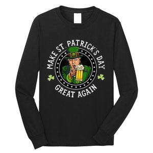 Make St Patricks Day Great Again Funny Trump Republican 2024 Long Sleeve Shirt