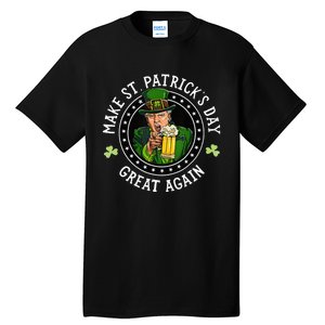 Make St Patricks Day Great Again Funny Trump Republican 2024 Tall T-Shirt