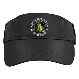 Make St Patricks Day Great Again Funny Trump Republican 2024 Adult Drive Performance Visor