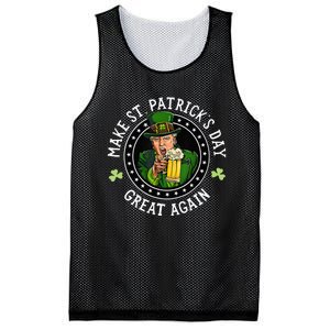 Make St Patricks Day Great Again Funny Trump Republican 2024 Mesh Reversible Basketball Jersey Tank