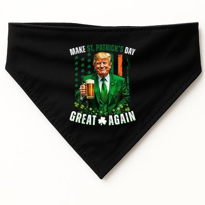 Make St Patricks Day Great Again Trump Shamrock Irish Funny Cute Gift USA-Made Doggie Bandana