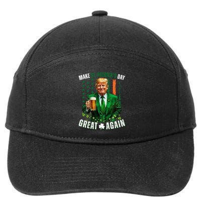 Make St Patricks Day Great Again Trump Shamrock Irish Funny Cute Gift 7-Panel Snapback Hat