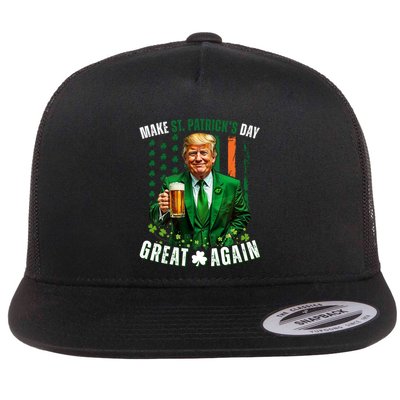 Make St Patricks Day Great Again Trump Shamrock Irish Funny Cute Gift Flatbill Hat