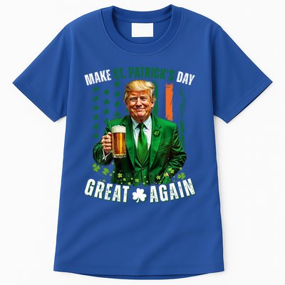 Make St Patricks Day Great Again Trump Shamrock Irish Funny Cute Gift Tall T-Shirt