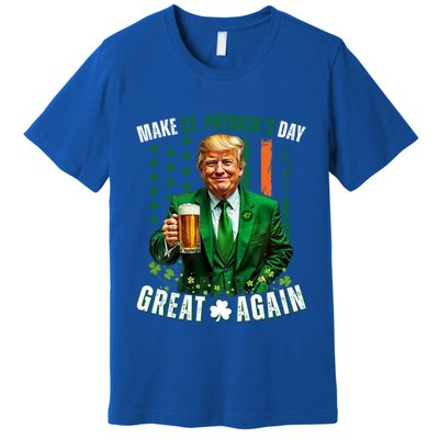 Make St Patricks Day Great Again Trump Shamrock Irish Funny Cute Gift Premium T-Shirt
