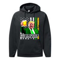 Make St Patricks Day Great Again Funny Trump Performance Fleece Hoodie