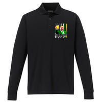 Make St Patricks Day Great Again Funny Trump Performance Long Sleeve Polo