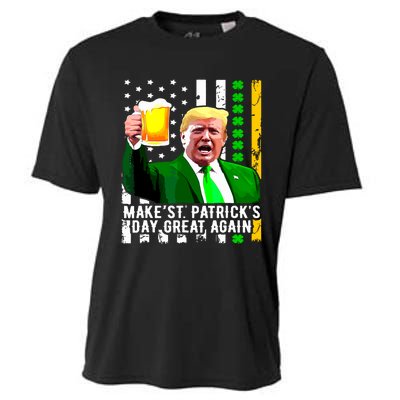 Make St Patricks Day Great Again Funny Trump Cooling Performance Crew T-Shirt