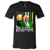 Make St Patricks Day Great Again Funny Trump V-Neck T-Shirt