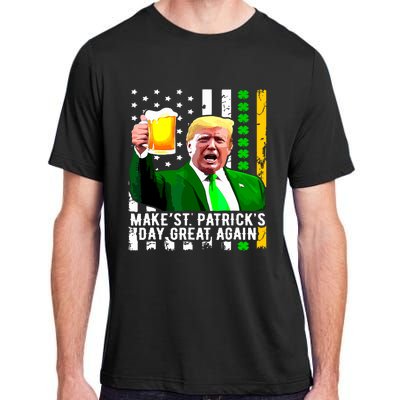 Make St Patricks Day Great Again Funny Trump Adult ChromaSoft Performance T-Shirt