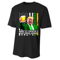 Make St Patricks Day Great Again Funny Trump Performance Sprint T-Shirt