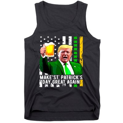 Make St Patricks Day Great Again Funny Trump Tank Top