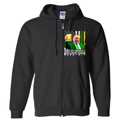 Make St Patricks Day Great Again Funny Trump Full Zip Hoodie