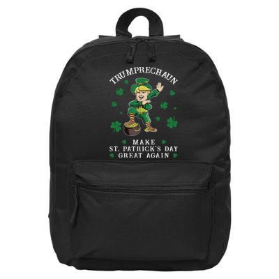 Make St Patricks Day Great Again Trump Leprechaun 16 in Basic Backpack