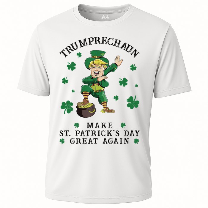 Make St Patricks Day Great Again Trump Leprechaun Cooling Performance Crew T-Shirt