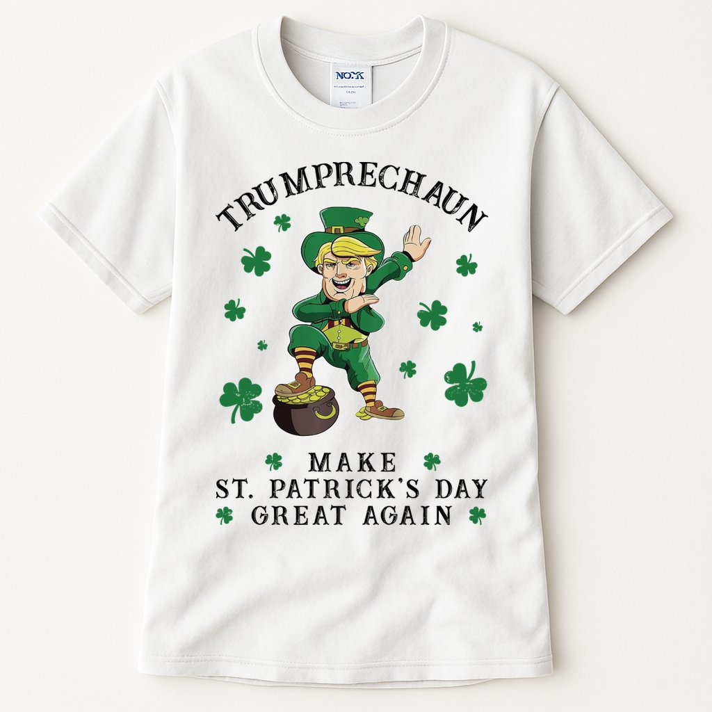Make St Patricks Day Great Again Trump Leprechaun Tall T-Shirt