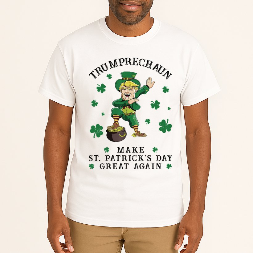 Make St Patricks Day Great Again Trump Leprechaun Tall T-Shirt