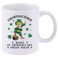Make St Patricks Day Great Again Trump Leprechaun 11oz C Handle Ceramic Mug