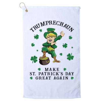 Make St Patricks Day Great Again Trump Leprechaun Golf Towel