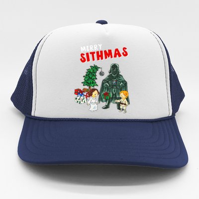 Merry Sithmas Princess Leia Luke Christmas Trucker Hat