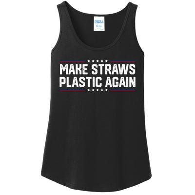 Make Straws Plastic Again Ladies Essential Tank