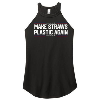 Make Straws Plastic Again Women's Perfect Tri Rocker Tank