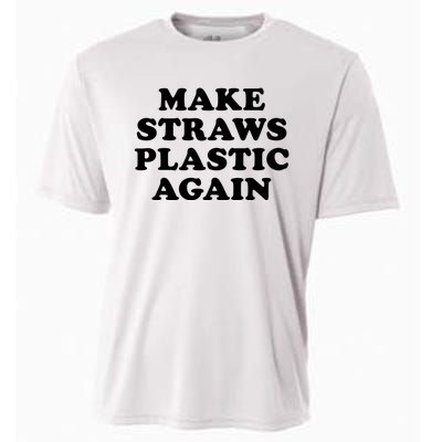 Make Straws Plastic Again Cooling Performance Crew T-Shirt